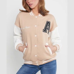 Women's Embroidered Letterman Leather Varsity Jacket Premium Wool Body OEM ODM Factory Sample Service Available - Product Image 2