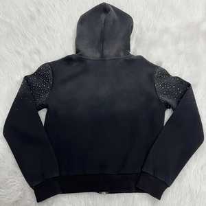 Conjunto Deportivo con Pedrería de Corte Holgado para Uso Diario, Sudadera con Capucha y Pantalones Deportivos Brillantes de Primera Calidad - Product Image 3