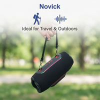 Enceinte portable XTREME5 avec sangle d'épaule, lumières LED RGB, commande par bouton, basses riches, son stéréo, pour extérieur, voyage, camping, fête