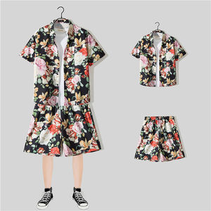 เสื้อผ้าฤดูร้อนของผู้ชาย เสื้อเชิ้ตลายดอกไม้แขนสั้น เสื้อผ้าชายหาดเกาะไหหลำ ชุดบางสำหรับคู่รักในฤดูร้อน เสื้อผ้าฤดูร้อนของผู้ชาย - Product Image 6