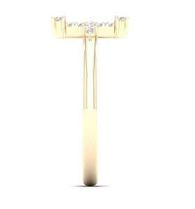 925 <b>Silver</b> Rhodium Plated <b>Cross</b> Moissanite Engagement <b>Ring</b> Brilliant Cut Claw Setting Religious Christian Unisex IGI Certified - Product Image 2
