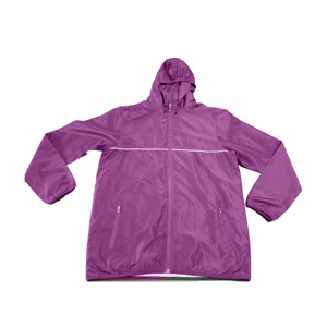 Veste imperméable à capuche pour homme, couleur unie, polyester, automne, fermeture éclair, coupe classique - Product Image 4