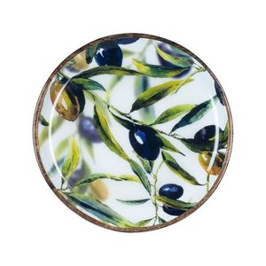 Tazón de ensalada hecho a mano de madera de mango con diseño de hojas tropicales, estilo bohemio, para decoración del hogar. - Product Image 2