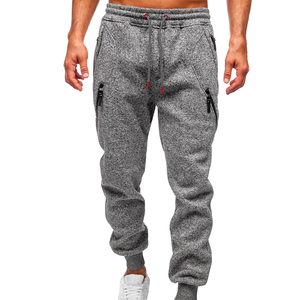 Pantalones Deportivos de Forro Polar para Hombre con Logotipo Personalizado, Mezcla de Algodón, Corte Ajustado, Cintura Alta, Casuales, con Cordón Ajustable - Product Image 1