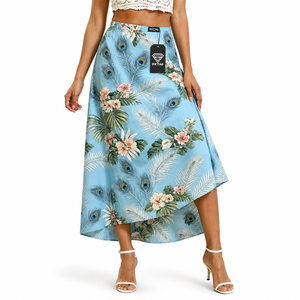 100% Cotton Women Hawaiian Luau Skirt Tropical Aloha Floral Custom Lightweight Breathable Autumn Beach Party Island Style - Product Image 5