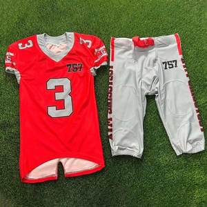 Uniformes de Fútbol Americano Juveniles al por Mayor, Transpirables, Tallas Grandes, 100% de Alta Calidad, Conjuntos de Uniformes Americanos de Color Sólido - Product Image 1