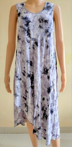 เดรสแขนกุดสไตล์เกาหลีสำหรับผู้หญิงเดรสลำลองผ้าทอยาวปานกลางสีซักได้สำหรับฤดูร้อน - Product Image 3