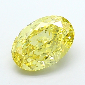 Diamant de laboratoire CVD certifié, jaune intense et vif, taille ovale, pierre précieuse lâche pour les chefs-d'œuvre de joaillerie haut de gamme - Product Image 1