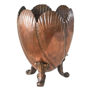 Copper Ice Bucket Round Metal Beverage Cooler Handmade Vintage Party Wine Bottle Holder - Product Image 4