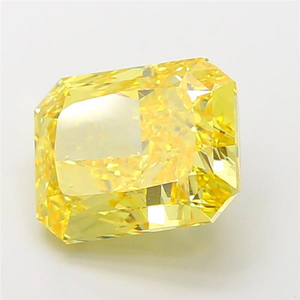 Diamant de laboratoire CVD certifié, taille coussin, jaune vif, luxueux et étincelant, pour la création de bijoux fins, pierre précieuse non montée. - Product Image 2