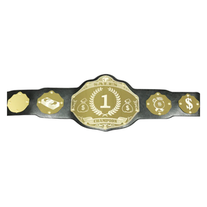 Ceinture de Champion Personnalisable de Haute Qualité Noire et Dorée – Ceinture Sportive Personnalisée Édition Collectionneur - Product Image 1