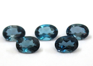 Topaze bleue de Londres naturelle, pierres précieuses facettées, taille ovale, pour la fabrication de bijoux - Product Image 3