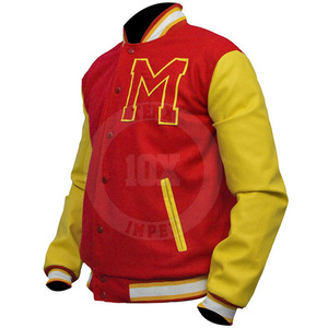 Veste classique à boutons pression, style Letterman, avec appliqué brodé, mélange de laine, veste décontractée tendance pour l'hiver - Product Image 3