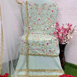 Shalwar Kameez de Invierno para Mujer, Georgette Pesado con Bordado Sarara, Ropa India Formal Sofisticada para Adultos, Ideal para Fiestas - Product Image 1