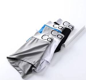 Men's Breathable Knitted Cotton <b>Boxer</b> Briefs Mid-Rise Elastic Waistband Anti-Bacterial Seamless Underwear with <b>Custom</b> Logo - Product Image 3