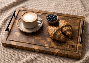 Planche à découper rectangulaire en bois durable avec poignée, personnalisable avec logo Ha Le, pour une utilisation en cuisine - Product Image 5