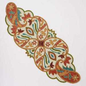 36" Cloth Beaded <b>Dining</b> <b>Table</b> <b>Runner</b> High Quality Hand Beaded Work Custom Floral Design Eco-Friendly Modern Home Low Price - Product Image 1