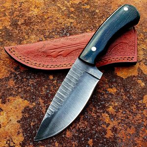 Cuchillo de caza de hoja fija, cuchillo utilitario de punta caída, cuchillo de exterior de espiga completa, cuchillo utilitario artesanal al por mayor, cuchillo compacto de hoja fija - Product Image 4