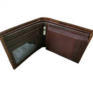 Portefeuille pour homme en cuir de veau, de veilleuse et de mouton véritable, qualité supérieure, style tendance, ouvert, imperméable, broderie personnalisable, logo personnalisable - Product Image 3