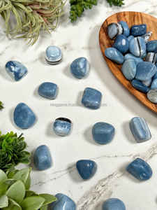 Owyhee naturel bleu opale dégringolée pierre gemme cristal poli pierre de poche pour la décoration intérieure Feng Shui sculpté pierre précieuse en vrac pour - Product Image 2