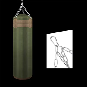 Saco de boxeo de lona verde de 120cm para adultos, MMA, Muay Thai, Taekwondo, deporte, entrenamiento físico, equipo de ejercicio - Product Image 3
