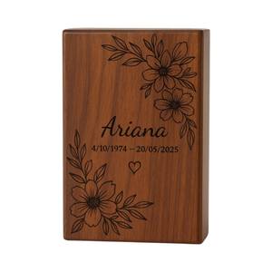 Urna Funeraria de Madera Personalizada, Hecha a Mano, Decorativa, para Entierro, Urnas Conmemorativas para Hombre - Product Image 1