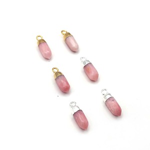 13x5mm Handcrafted Pink Opal Spike <b>Pendant</b> Necklace 925 Sterling Silver Customizable Children's Birthstone Jewelry Charm Making - Product Image 3
