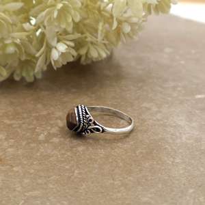 Handmade Brass 925 Sterling <b>Silver</b> Natural Tiger Eye <b>Ring</b> Vintage Rhombus Gemstone <b>Ring</b> for Women Ethnic Boho <b>Statement</b> Jewelry - Product Image 4