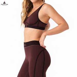Wholesale Fashionable Custom Solid Color Women's Fitness Yoga Bra <b>Top</b> Lightweight Breathable <b>Running</b> Training Gym Sports Bra - Product Image 2