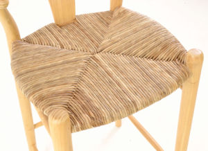 Chaise de salle à manger en bois ergonomique moderne et durable avec assise et dossier en rotin, design scandinave, meubles de salle à manger - Product Image 5