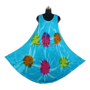 Vestido Casual de Rayón para Mujer 2026, Estilo Indio, Tie Dye, Boho, Gitano, Vestido de Rayón para la Noche o la Playa, Vestido Tipo Paraguas - Product Image 4