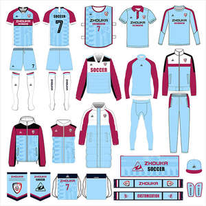 Conjunto de Camiseta de Fútbol Personalizada para Hombre, Manga Corta, Uniforme de Fútbol con Estampado, Malla Transpirable, Uniformes de Equipo, Ropa de Fútbol Personalizada - Product Image 6