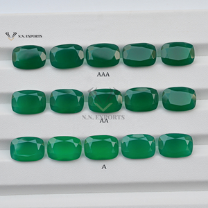 Pedido al por Mayor de Piedras Preciosas de Ónice Verde Natural de 10x14 mm, Corte Cojín Largo Facetado, Cristal Curativo, Joyería Personalizada en Línea, Compras Navideñas - Product Image 1