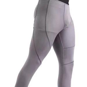 กางเกงรัดรูปผู้ชายรุ่นใหม่ OEM สั่งทำได้ ผ้ายืดโพลีเอสเตอร์ เอวสูง สำหรับออกกำลังกาย ฟิตเนส เลกกิ้งกีฬา วิ่ง - Product Image 3