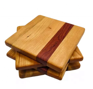 Tapis pour tasses à thé en résine de style moderne Antique en bois Design carré tendance pour la vaisselle domestique Sous-verres en verre véritable - Product Image 6