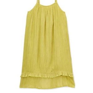 Super Comfiest Boho Sleeveless Lime Green Frill Midi Dress Crafted In Soft & Super Comfortable Fabric For Your <b>Cute</b> Little <b>Doll</b> - Product Image 2