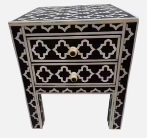 High Standard Quality Natural Bone Inlay <b>Bedside</b> Drawers Animal Shape Durable Handmade Stylish Design for Home and Office - Product Image 6