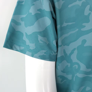 Camisa de Hombre de Verano, Transpirable, Tejida, 160g, Poliéster/Algodón Satinado, Lisa, Casual, Antiarrugas, con un Solo Botón y Cuello Camisero - Product Image 3