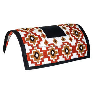 Manta de caballo de espectáculo de la mejor calidad para montar en el oeste colores atractivos almohadillas de sillín tejidas a mano de lana de Nueva Zelanda - Product Image 5