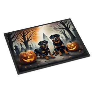 Rottweiler Spooky Halloween Doormat Non Slip Washable Low Pile 24H X 36W Indoor Outdoor Front <b>Door</b> <b>Mat</b> for Entryway - Product Image 1