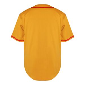 เสื้อเบสบอลผู้ชายแบบกำหนดเองได้ พร้อมหมายเลขสีแดงและชื่อพิมพ์ลายสกรีนแบบสั่งทำพิเศษ แขนสั้น - Product Image 2