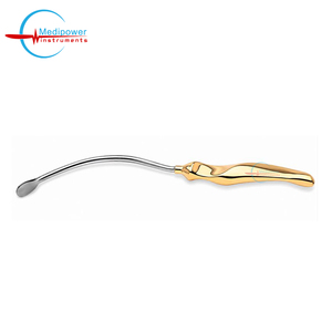 Élévateur périostal dissecteur 25 cm, instrument chirurgical incurvé – Pointe incurvée en acier inoxydable avec manche doré - Product Image 1