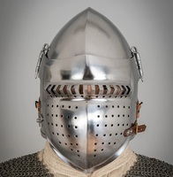 Casco Medieval Sentinel, Réplica Histórica de Guerrero de Primera Calidad, Diseñado para Representaciones Escénicas, Recreaciones y Eventos de Exhibición