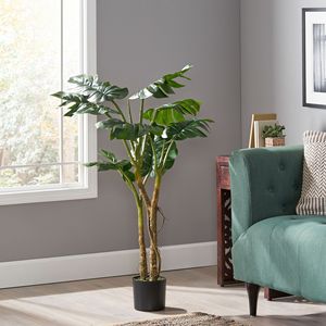 Albero Artificiale Monstera da 47 Pollici, Elegante Pianta Decorativa per Interni - Product Image 1