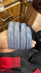 Cordon tressé en cuir véritable, finition cirée écologique, 5 mm, multicolore, fournitures de bricolage pour la fabrication de bijoux, sacs et chaussures - Product Image 5