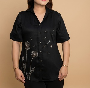 New Fashion Women's Floral Printed Half Sleeve Button Down <b>Shirts</b> Lightweight & Comfortable Summer Casual & <b>Office</b> Wear <b>Shirts</b> - Product Image 3