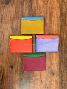 Nouveau élégant fabriqué à la main en cuir recyclé ATM couverture Boho Western unisexe durable Multi cuir classique porte-cartes étuis - Product Image 2