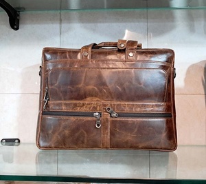 Genuine Real Leather Travel <b>Laptop</b> <b>Briefcase</b> <b>Bag</b> Fashion Vintage Office Messenger <b>Bag</b> for Men Summer BG-915 - Product Image 1