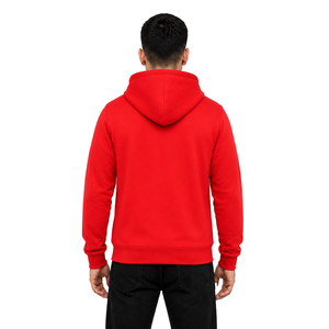 Sweat-shirt à capuche rouge pour homme, coupe classique, décontracté, en molleton de coton, avec poche, imperméable, respirant, écologique, pour l'hiver - Product Image 2