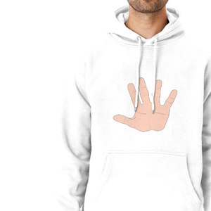 เสื้อสเวตเชิ้ตมีฮู้ดสีขาวสำหรับผู้ชาย พิมพ์ลายมือ ทรงปกติ ผ้าฝ้ายถักแบบลำลอง ดีไซน์ด้านหน้า เหมาะสำหรับใส่ในฤดูใบไม้ร่วง - Product Image 4
